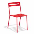 4 cadeiras de metal empilháveis para exteriores fabricadas na Itália - Yolonda Viadurini