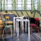 4 cadeiras de jardim de metal em cores diferentes fabricadas na Itália - Hedge Viadurini