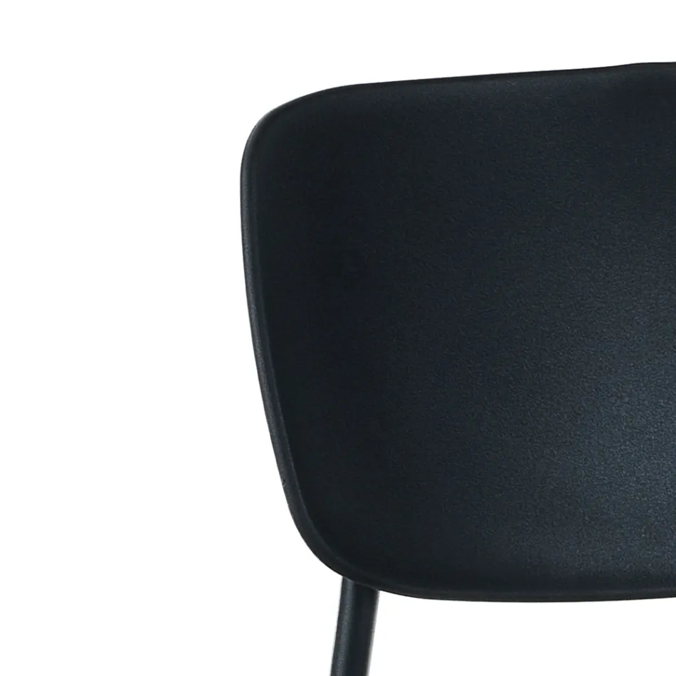 4 Cadeiras de Jantar em Aço e Polipropileno - Aquila Viadurini