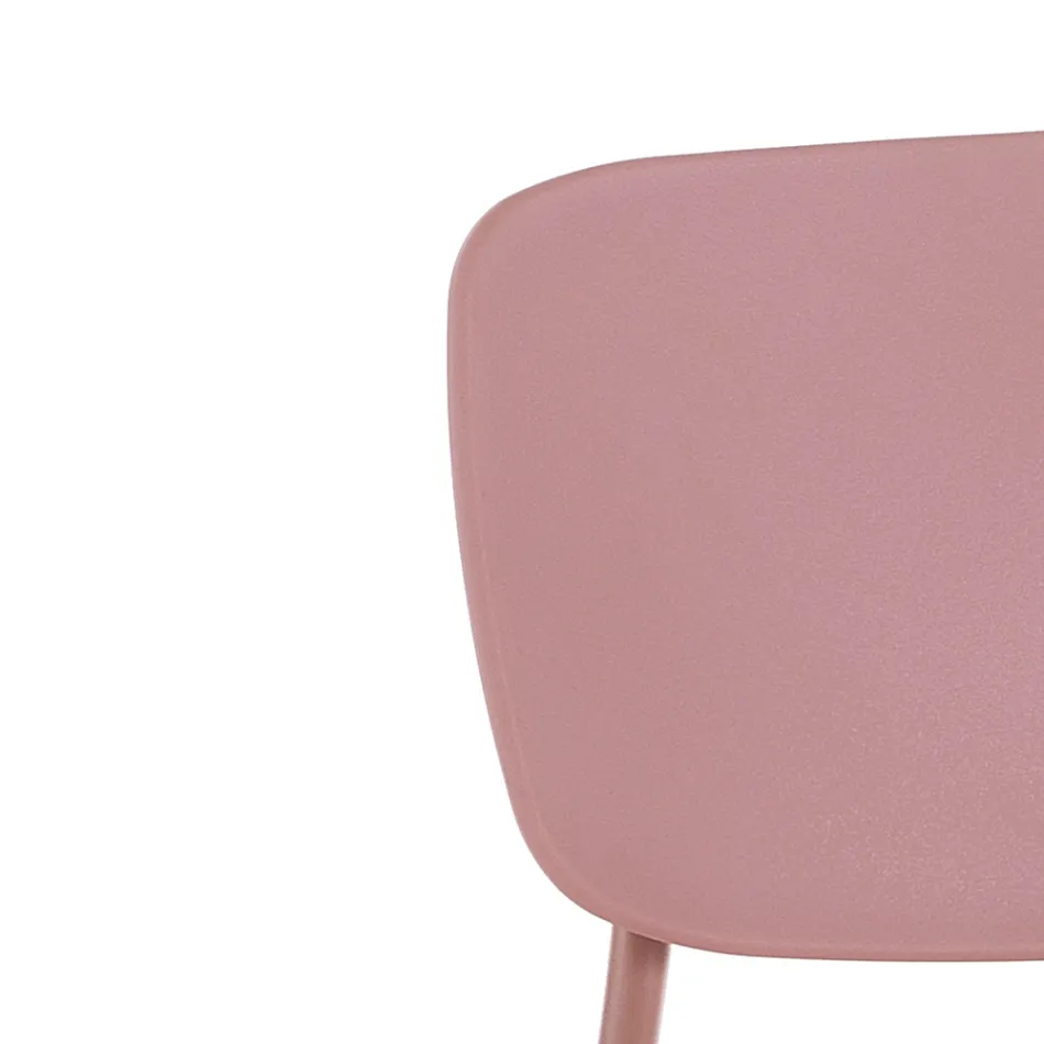 4 Cadeiras de Jantar em Aço e Polipropileno - Aquila Viadurini