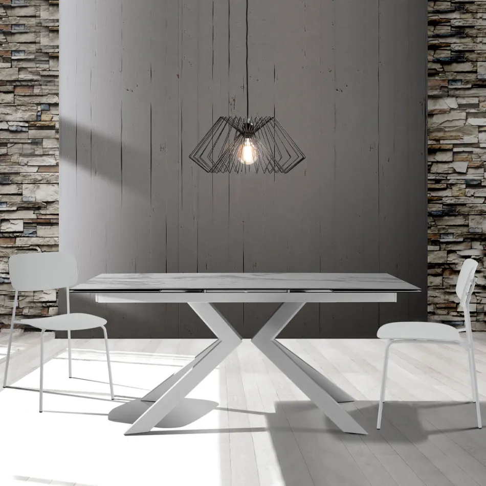 4 Cadeiras de Jantar em Aço e Polipropileno - Aquila Viadurini