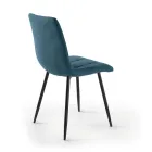 Conjunto de 4 cadeiras de sala de estar com assentos de tecido em cores diferentes - Modelo atual Viadurini