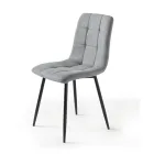 Conjunto de 4 cadeiras de sala de estar com assentos de tecido em cores diferentes - Modelo atual Viadurini