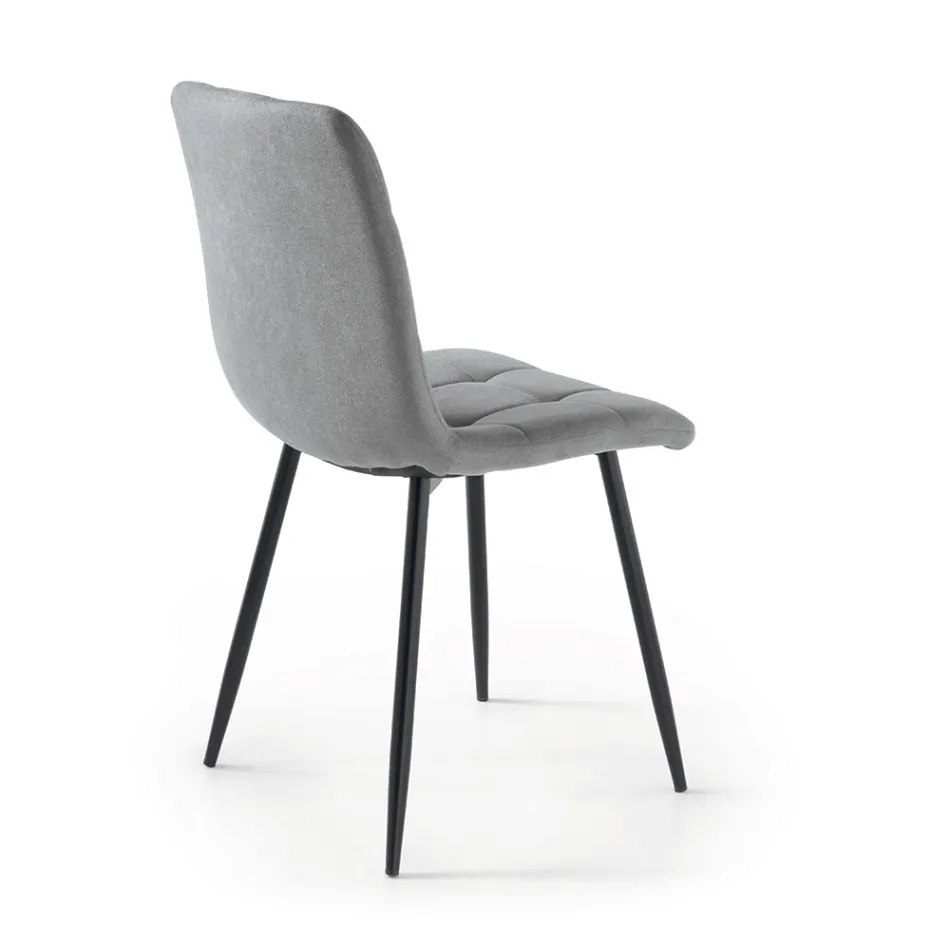 Conjunto de 4 cadeiras de sala de estar com assentos de tecido em cores diferentes - Modelo atual Viadurini