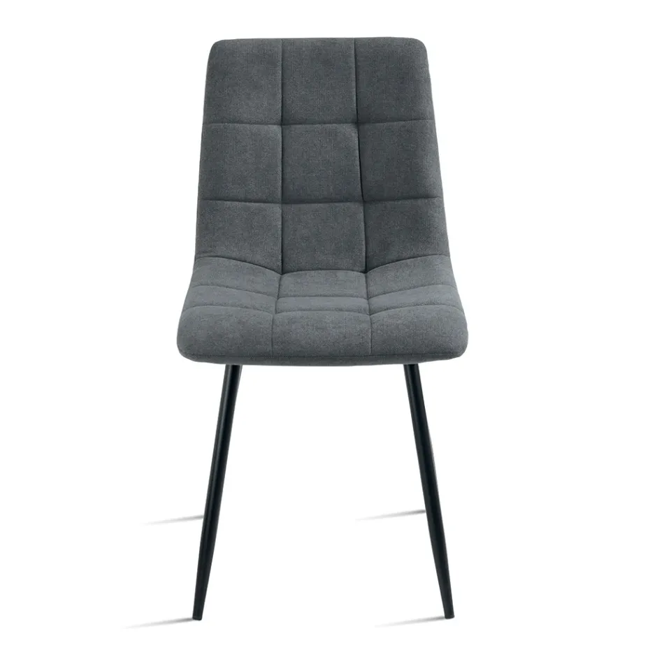 Conjunto de 4 cadeiras de sala de estar com assentos de tecido em cores diferentes - Modelo atual Viadurini