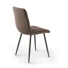 Conjunto de 4 cadeiras de sala de estar com assentos de tecido em cores diferentes - Modelo atual Viadurini