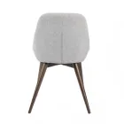 4 Cadeiras para Sala com Assento em Tecido e Estrutura em Madeira Maciça - Passion Viadurini