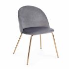 4 Cadeiras Design Estofadas em Veludo com Estrutura de Aço Homemotion - Dania Viadurini