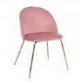 4 Cadeiras Design Estofadas em Veludo com Estrutura de Aço Homemotion - Dania