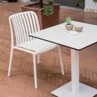 Conjunto de 4 cadeiras de jardim empilháveis em polipropileno e fibra de vidro - Orelia Viadurini