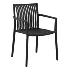 Conjunto de 4 cadeiras de jardim empilháveis em polipropileno resistente aos raios UV - Ondara Viadurini