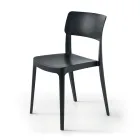 Conjunto de 4 cadeiras empilháveis de polipropileno para sala de estar em cores diferentes - Slancio Viadurini