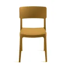 Conjunto de 4 cadeiras empilháveis de polipropileno para sala de estar em cores diferentes - Slancio Viadurini