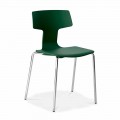 4 cadeiras empilháveis em metal e polipropileno fabricadas na Itália - Clarinda