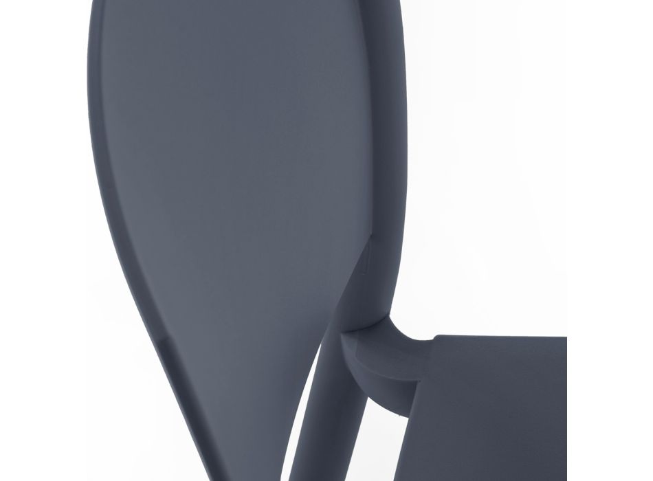 4 cadeiras empilháveis inteiramente feitas de polipropileno em diversas cores - Mojito Viadurini