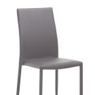 4 Cadeiras Metálicas Totalmente Revestidas em Imitação de Couro - Rania Viadurini