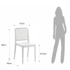 4 cadeiras empilháveis internas e externas em polipropileno - Peacock Viadurini