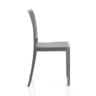 4 cadeiras empilháveis internas e externas em polipropileno - Peacock Viadurini