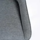 4 Cadeiras para Sala em Tecido de Diferentes Cores e Madeira - Baunilha Viadurini