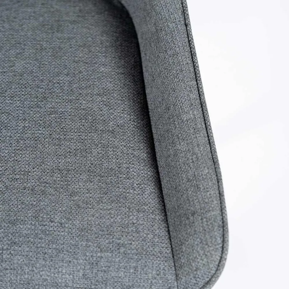 4 Cadeiras para Sala em Tecido de Diferentes Cores e Madeira - Baunilha Viadurini