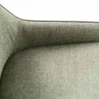 4 Cadeiras para Sala em Tecido de Diferentes Cores e Madeira - Baunilha Viadurini