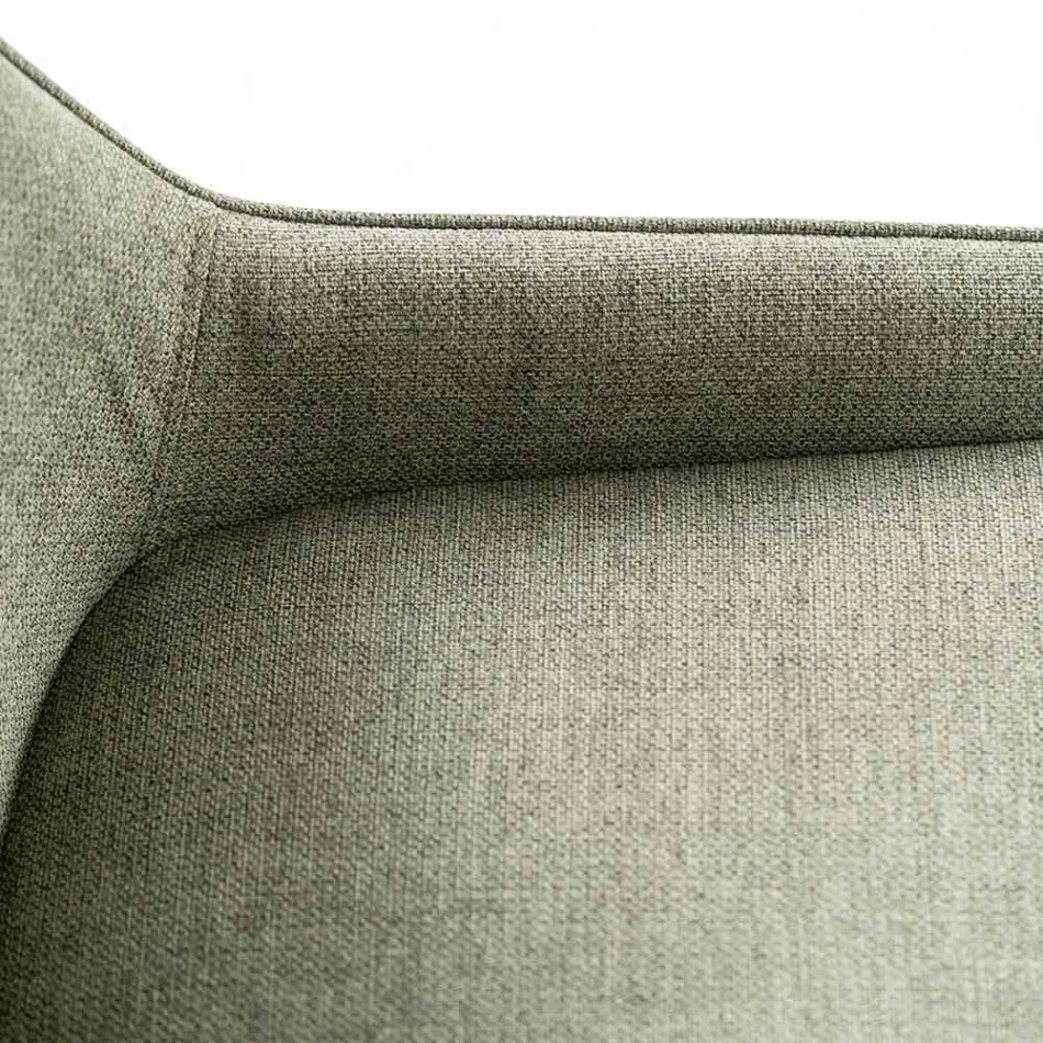 4 Cadeiras para Sala em Tecido de Diferentes Cores e Madeira - Baunilha Viadurini