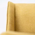 4 Cadeiras para Sala em Tecido de Diferentes Cores e Madeira - Baunilha Viadurini