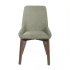 4 Cadeiras para Sala em Tecido de Diferentes Cores e Madeira - Baunilha Viadurini