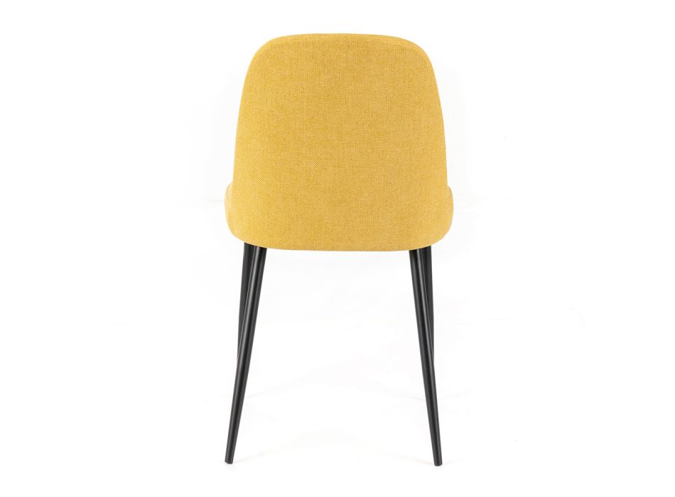 4 cadeiras para sala em tecido de diversas cores e metal - Tuberosa Viadurini