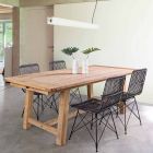 4 Cadeiras de Sala de Jantar em Aço e Tecido Kubu Homemotion - Kendall Viadurini