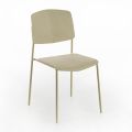 4 Cadeiras Confeccionadas com Assento em Polipropileno de Diferentes Acabamentos e Metal - Daiquiri