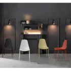 4 Cadeiras Confeccionadas com Assento em Polipropileno e Pernas Metálicas - Mary Viadurini