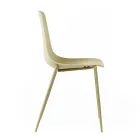 4 Cadeiras Confeccionadas com Assento em Polipropileno e Pernas Metálicas - Mary Viadurini