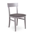 4 Cadeiras Confeccionadas com Assento em Couro Sintético, Estrutura e Pernas em Madeira Lacada - Taikiri