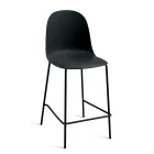 Conjunto de 4 banquetas para sala de estar em polipropileno e estrutura metálica - Dinamo Viadurini