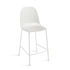 Conjunto de 4 banquetas para sala de estar em polipropileno e estrutura metálica - Dinamo Viadurini