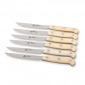 6 facas de mesa em aço inoxidável, Berti exclusivamente para Viadurini - Annico