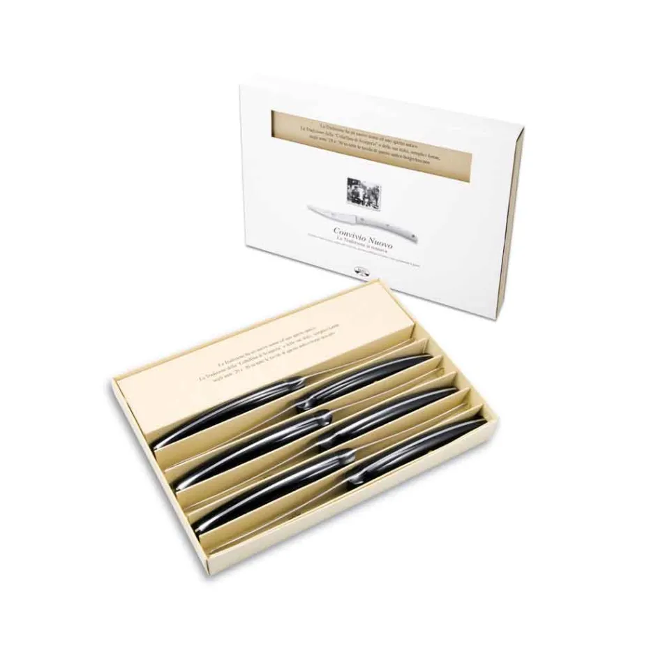 6 facas de mesa Convivio Nuovo Berti exclusivamente para Viadurini - Alifano Viadurini