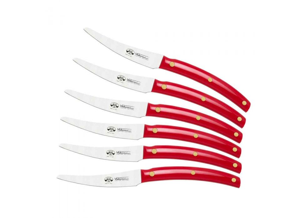 6 facas de mesa Convivio Nuovo Berti exclusivamente para Viadurini - Alserio