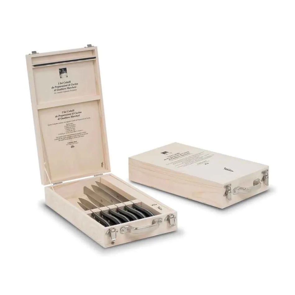 6 facas Gualtiero Marchesi Berti exclusivamente para Viadurini - Caio Viadurini