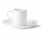 6 xícaras de café de porcelana com cafeteira e açucareiro - Romilda Viadurini