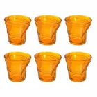 6 xícaras de café amassadas em vidro colorido - Sarabi Viadurini