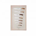 7 facas de parede de aço inoxidável, Berti exclusivo para Viadurini - Modigliani