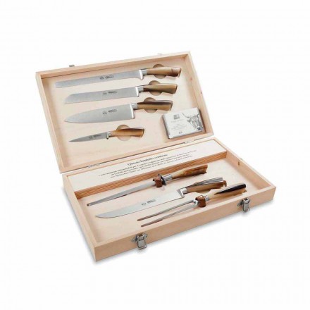 7 facas de mesa em inox Berti exclusivamente para Viadurini - Sanzio Viadurini