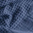 Roupão de banho com capuz em favo de mel de algodão e babado de linho - Plush Viadurini