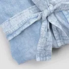 Roupão luxuoso de linho pesado com capuz fabricado na Itália - Palácio Viadurini