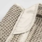 Roupão Quimono Luxo em Linho e Algodão, 2 Acabamentos Made in Italy - Kleone Viadurini