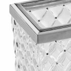 Acessórios para banheiro autônomo em cristal e metal Capitonnè - prata Viadurini