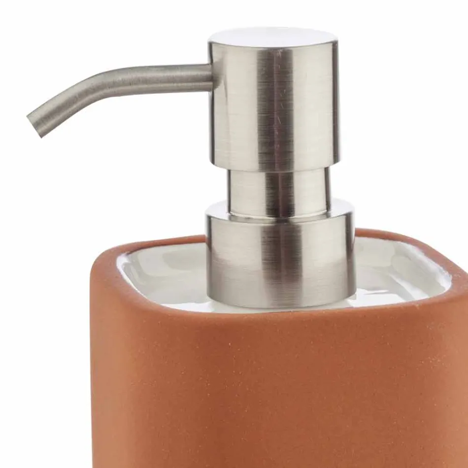 Acessórios para banheiro autônomo em terracota e cerâmica branca - terracota Viadurini