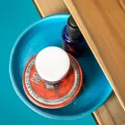 Acessórios de banheiro modernos em argila azul fabricados na Itália - Antonella Viadurini